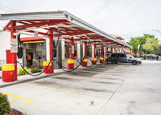 Covered self-service vacuum bays at Nappa Car Wash on Pulaski Road.